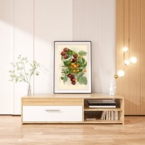 The Fruit Grower’s Guide: Vintage Illustration of Raspberry – Botanical Wall Art for Home Decor