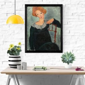 Amedeo Modigliani – Woman with Red Hair Poster Print – Classic Art for Home Decor