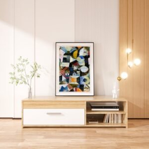 Composition with the Yellow Half-Moon and the Y Poster Print – Abstract Modern Art for Home Decor