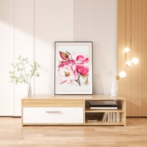 Pink Magnolia Art Print – Elegant Floral Wall Art for Home Decor