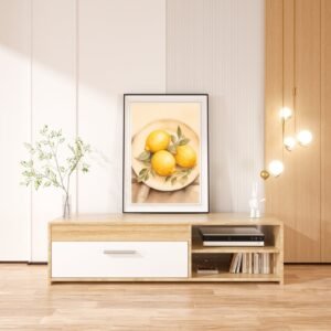 Lemon Oil Painting Art Print – Vibrant Citrus Wall Decor, Kitchen Art, Fresh Home Decoration