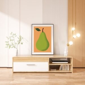 Pear Fruit Art Print – Elegant Botanical Wall Decor, Kitchen Art, Fresh Home Decoration