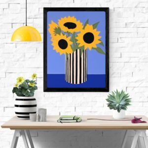 Sunflower Artwork Print – Vibrant Floral Wall Decor, Botanical Home Decoration, Nature-Inspired Art