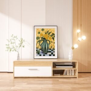 Vase with Yellow Flowers Art Print – Botanical Wall Decor, Floral Home Decoration