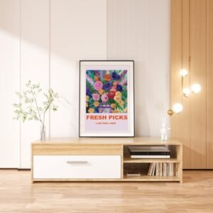 Fresh Picks: Flower Market London Art Print – Floral Market Scene, British Home Decor