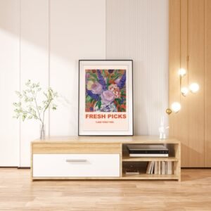 Fresh Picks: Flower Market Paris Art Print – Floral Market Scene, French Home Decor