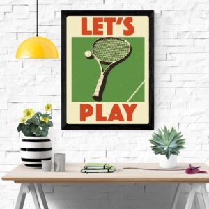 Let’s Play Typography Art Print – Inspirational Quote, Playroom Decor