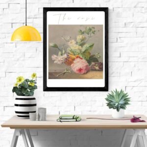 The Rose Art Print – Elegant Floral Wall Decor, Botanical Illustration