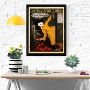 Victoria Arduino Cafe Espresso Art Print – Vintage Coffee Poster for Home Decor