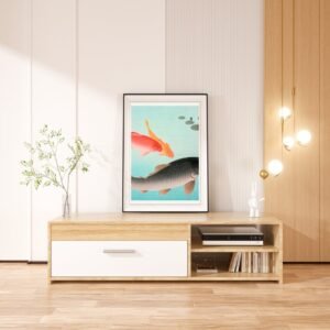 Common and Golden Carp Art Print – Elegant Aquatic Wildlife Art for Home Decor