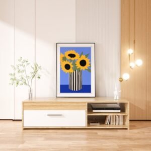 Sunflower Artwork Print – Vibrant Floral Wall Decor, Botanical Home Decoration, Nature-Inspired Art