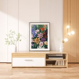 Colorful Flowers Art Print – Vibrant Floral Wall Decor, Botanical Home Decoration