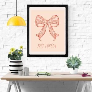 Just Lovely Art Print – Minimalist Wall Decor, Modern Home Decoration