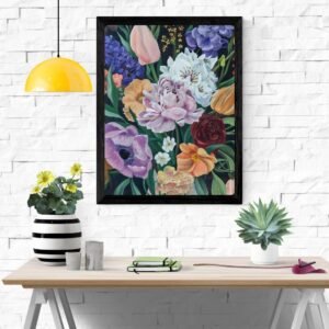 Flower Painting Art Print – Botanical Wall Decor, Floral Home Decoration